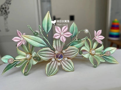 Flower Bespoke Hair Crown - Silk Hair Crown(Chanhua)