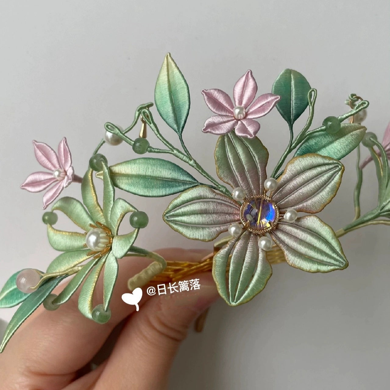 Flower Bespoke Hair Crown - Silk Hair Crown(Chanhua)