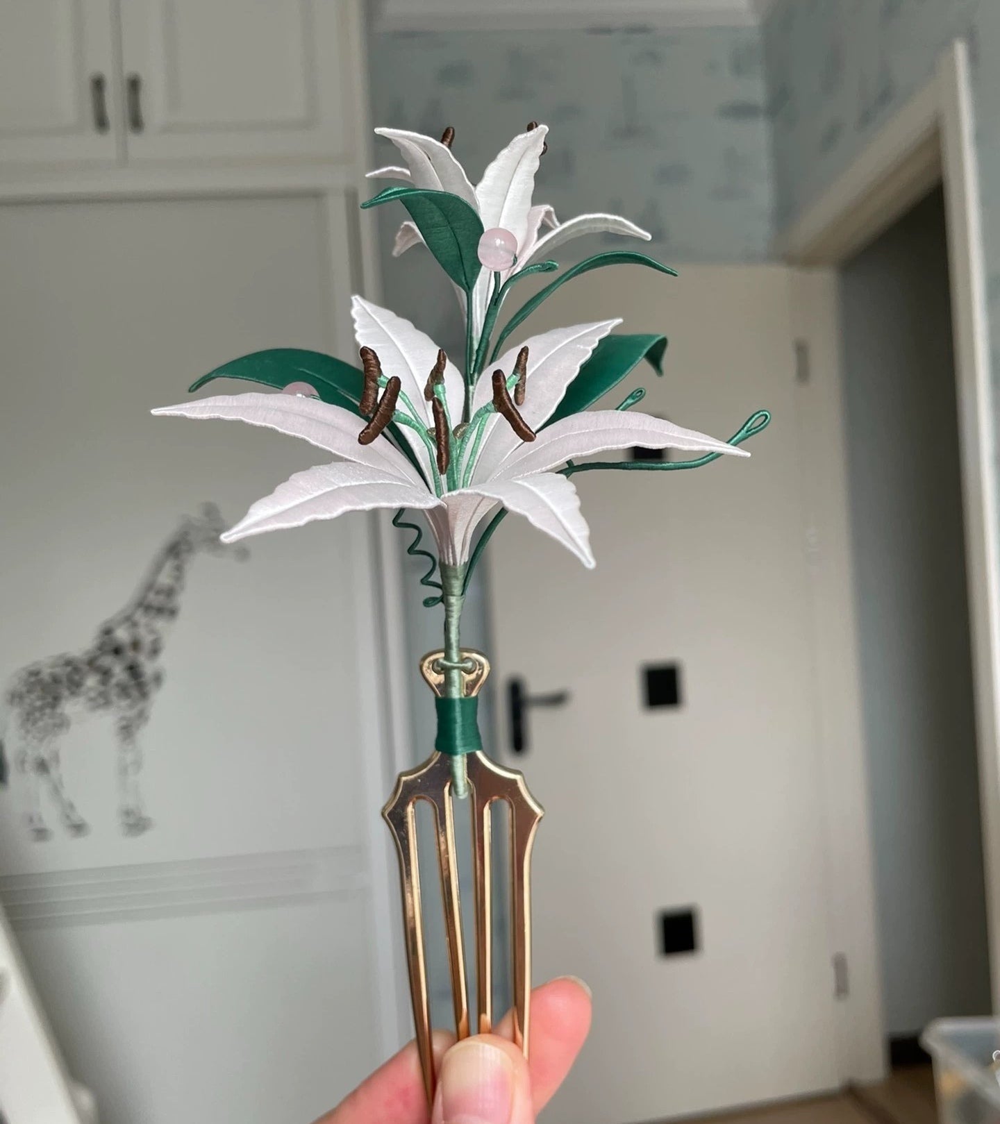 Lily Bespoke Hairpin - Silk Hairpin(Chanhua)