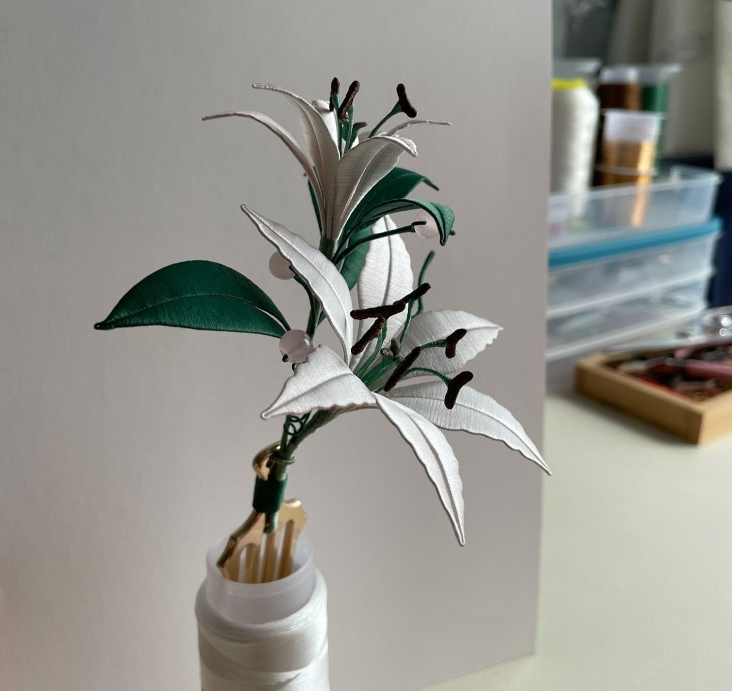 Lily Bespoke Hairpin - Silk Hairpin(Chanhua)