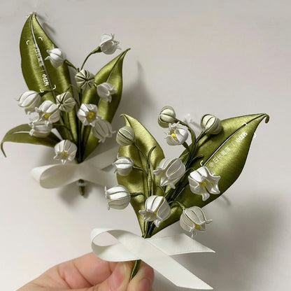 Bell Orchid Bespoke Corsage - Silk Corsage(Chanhua)