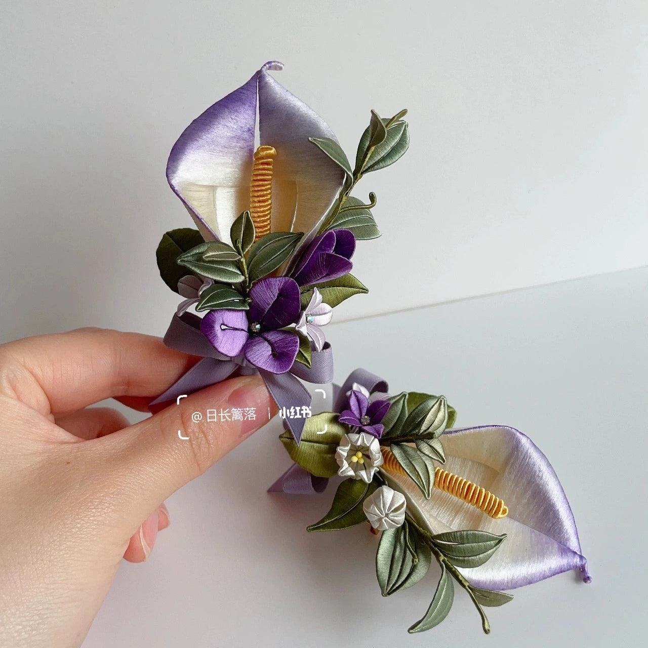 Calla Lily Bespoke Corsage - Silk Corsage(Chanhua)