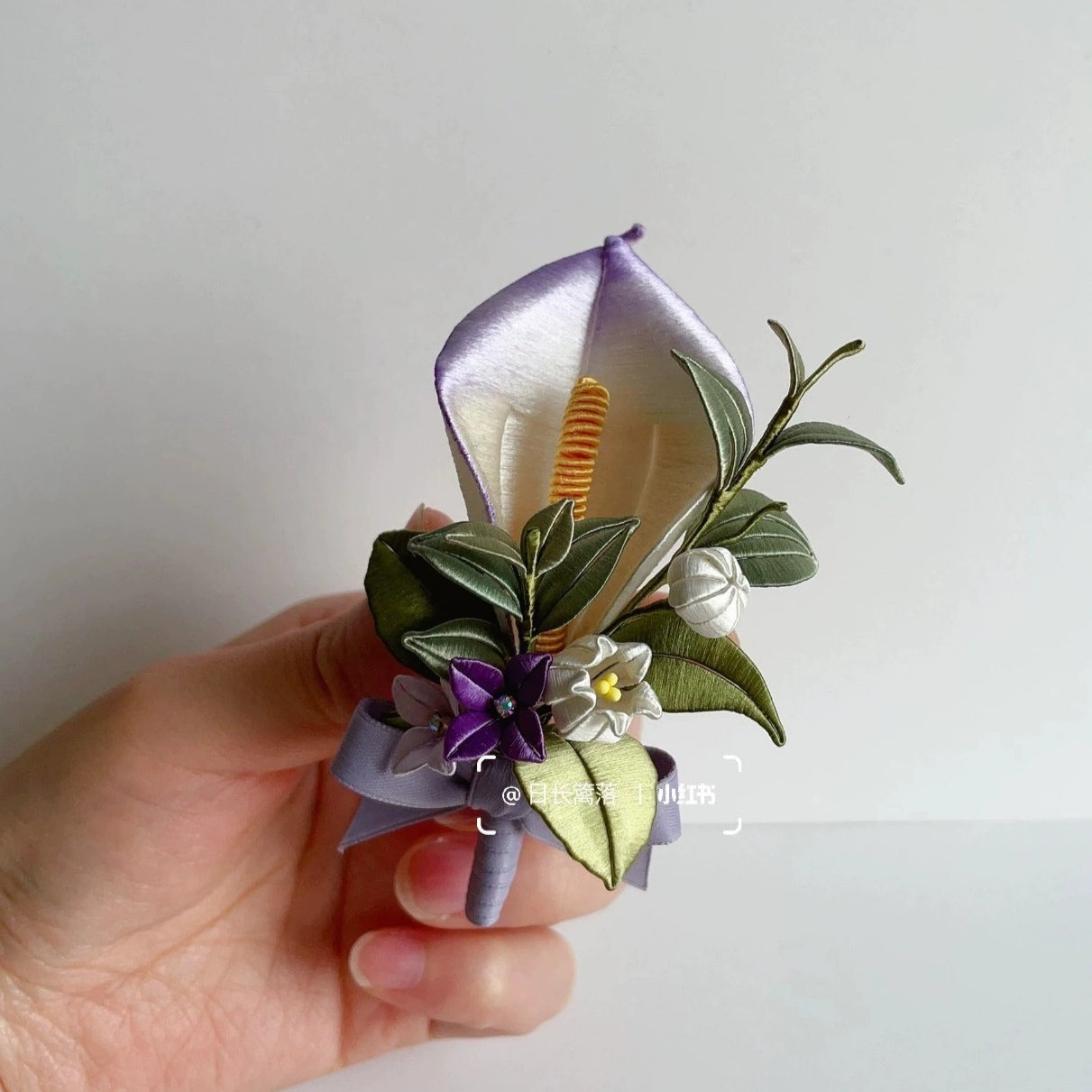 Calla Lily Bespoke Corsage - Silk Corsage(Chanhua)