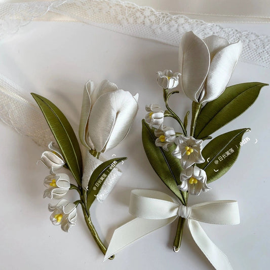 Tulip Bespoke Corsage - Silk Corsage(Chanhua)