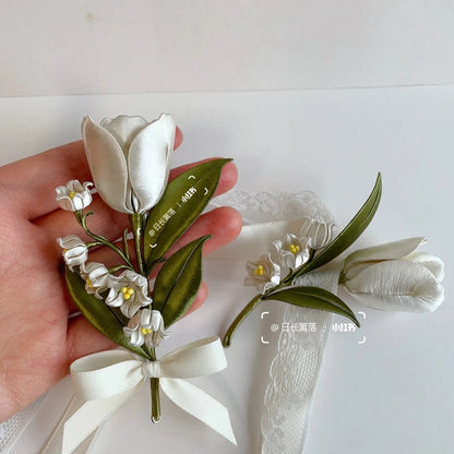 Tulip Bespoke Corsage - Silk Corsage(Chanhua)