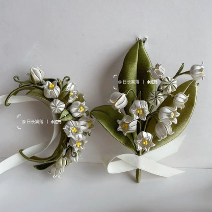 Bell Orchid Bespoke Corsage - Silk Corsage(Chanhua)