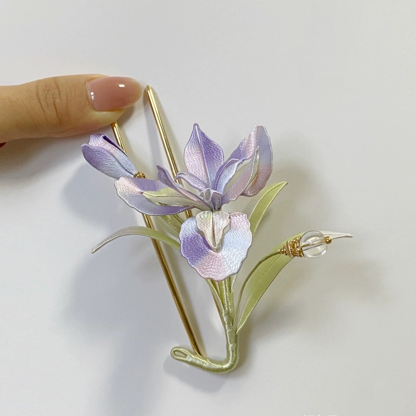 Iris Bespoke Hairpin - Silk Hairpin(Chanhua)