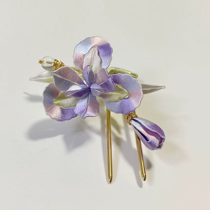 Iris Bespoke Hairpin - Silk Hairpin(Chanhua)