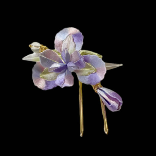 Iris Bespoke Hairpin - Silk Hairpin(Chanhua)