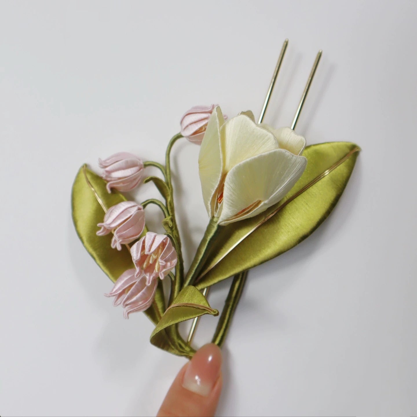 Tulip Bespoke Hairpin - Silk Hairpin(Chanhua)