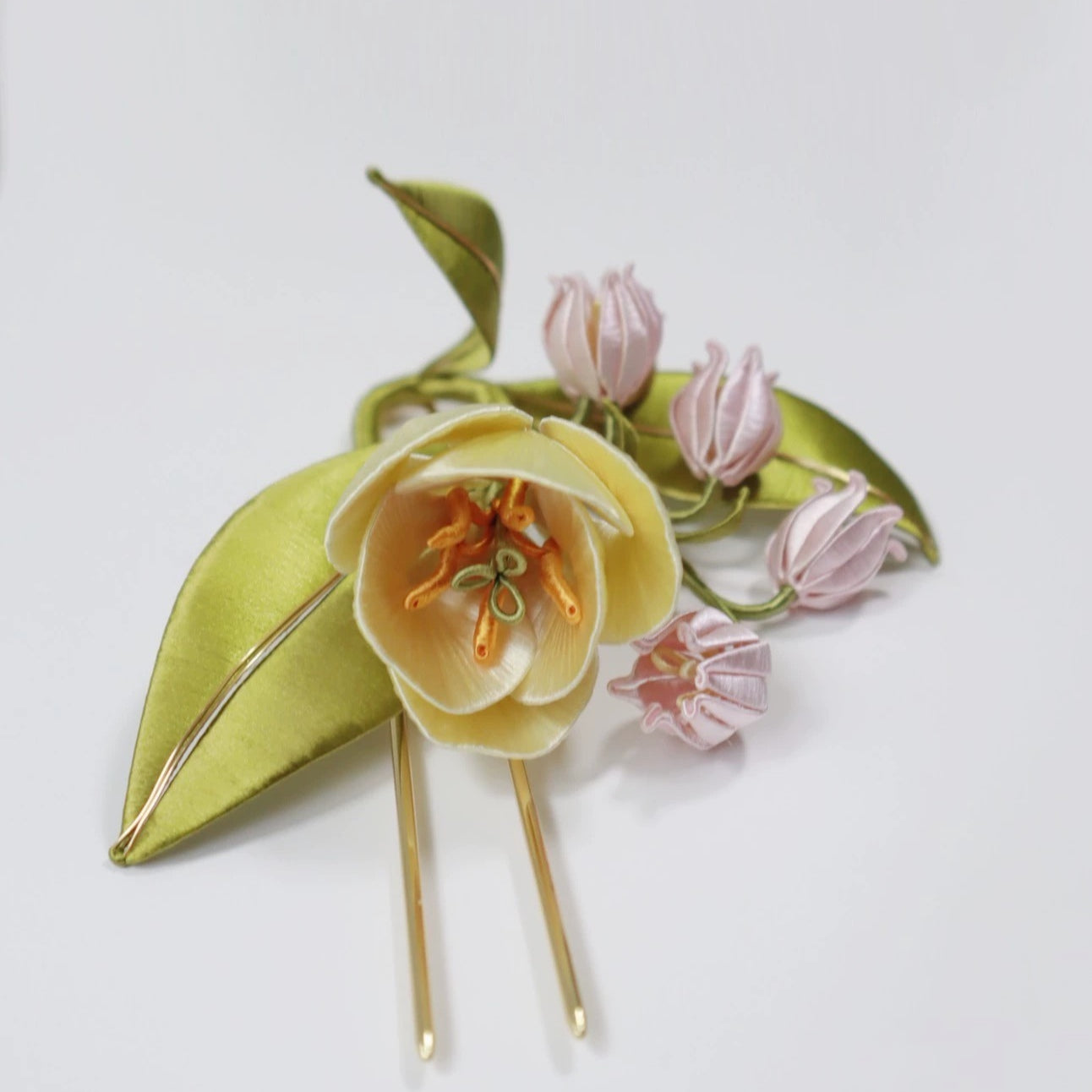 Tulip Bespoke Hairpin - Silk Hairpin(Chanhua)