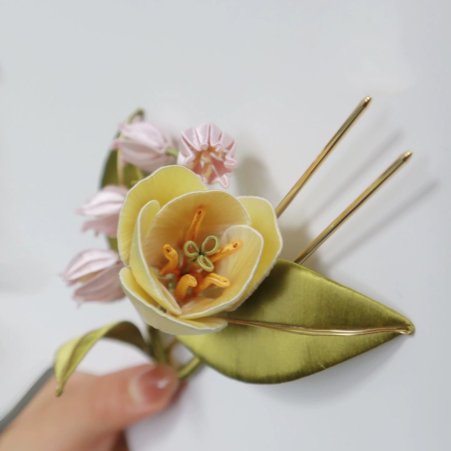 Tulip Bespoke Hairpin - Silk Hairpin(Chanhua)