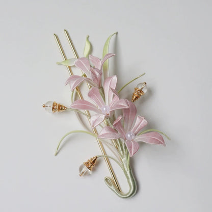 Orchid Bespoke Hairpin - Silk Hairpin(Chanhua)