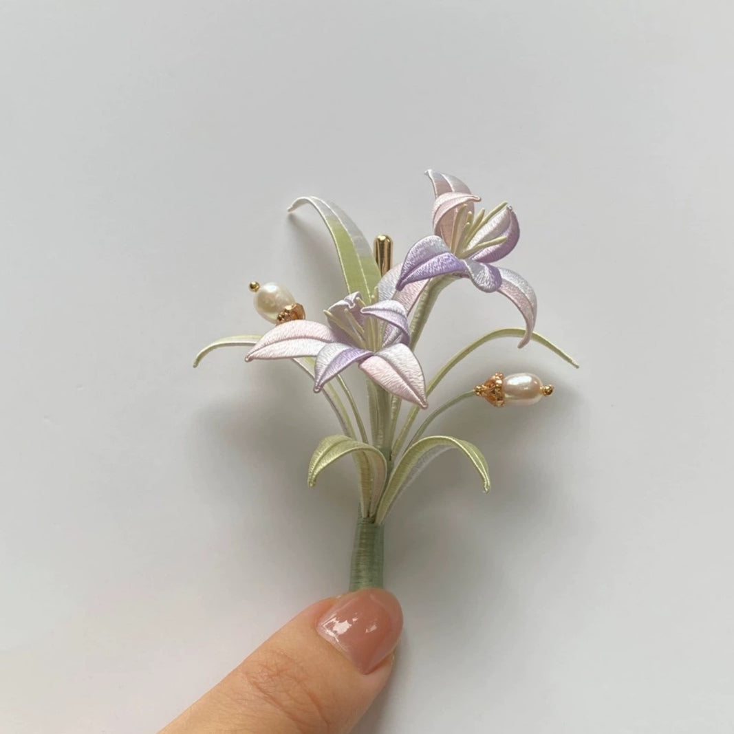 Orchid Bespoke Brooch - Silk Brooch(Chanhua)