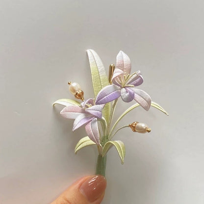 Orchid Bespoke Brooch - Silk Brooch(Chanhua)