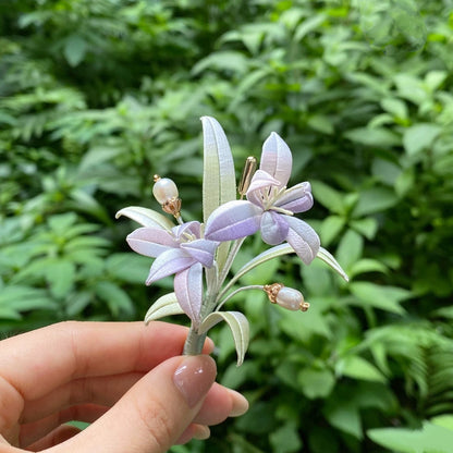 Orchid Bespoke Brooch - Silk Brooch(Chanhua)