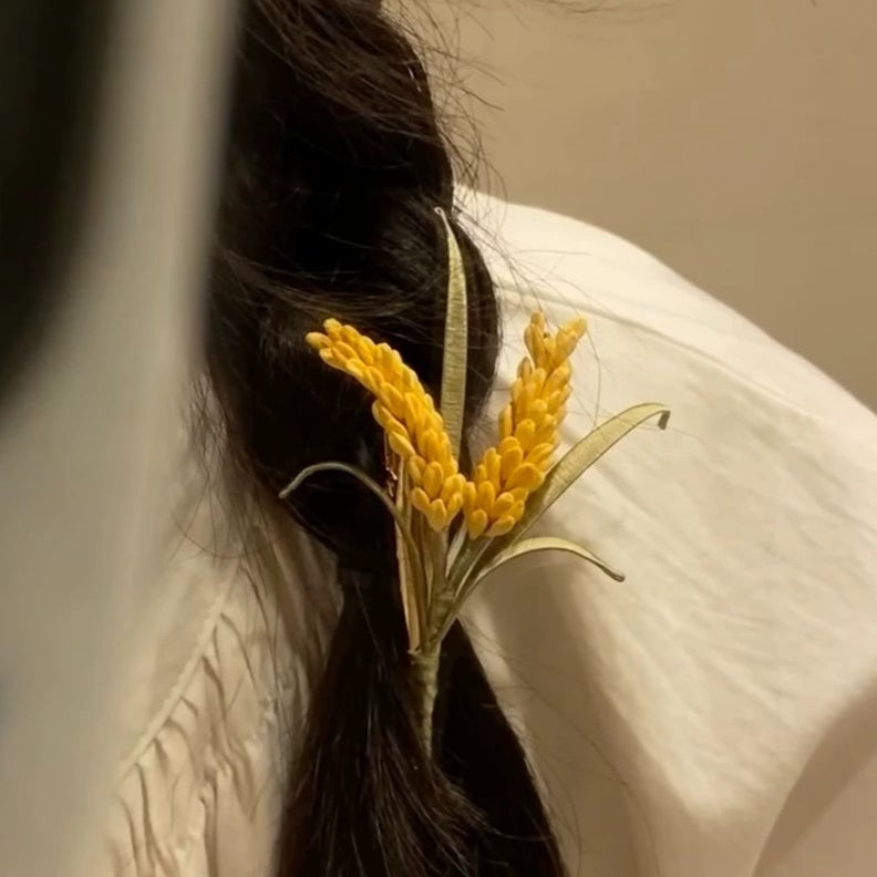 Ears of Wheat Bespoke Brooch - Silk Brooch(Chanhua)