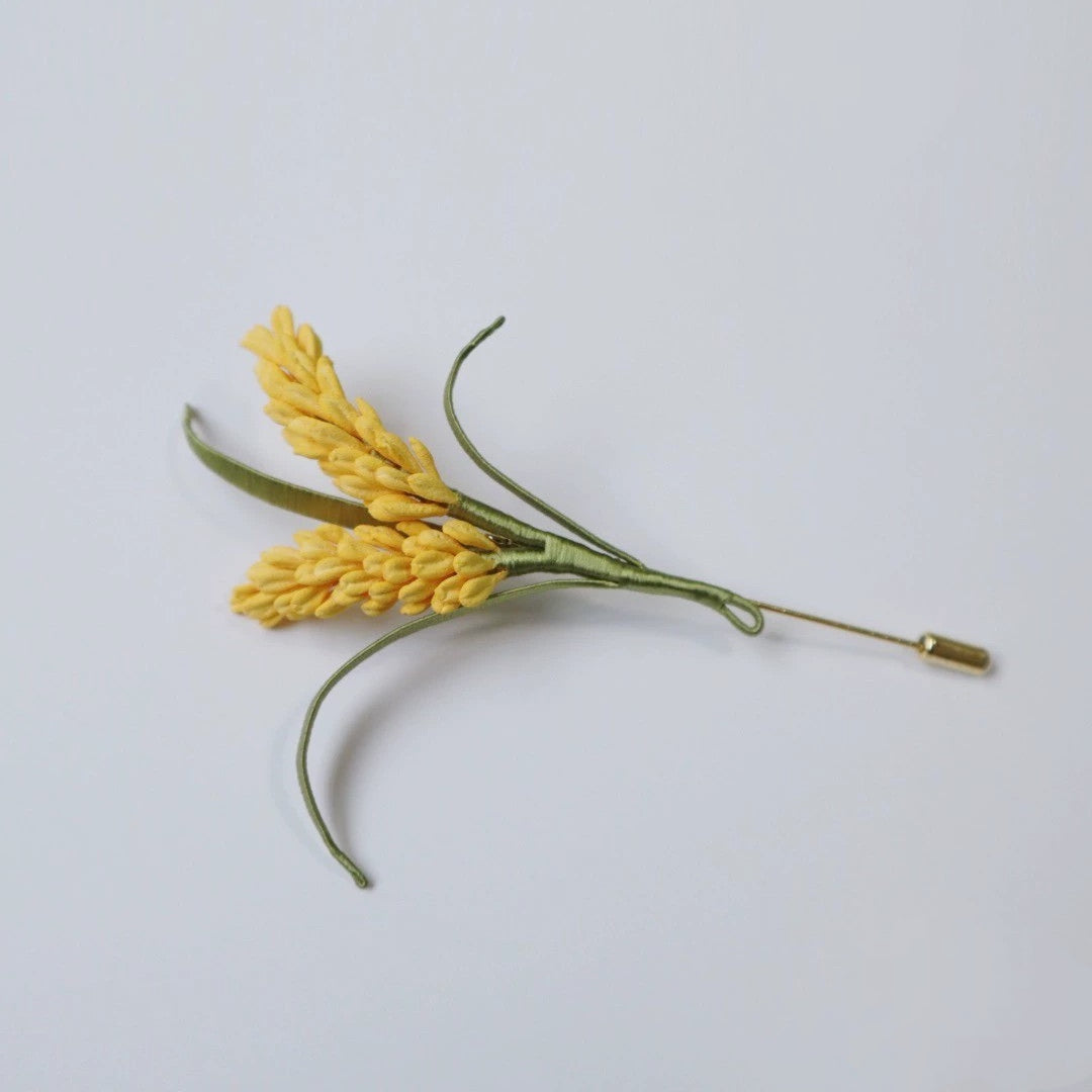 Ears of Wheat Bespoke Brooch - Silk Brooch(Chanhua)