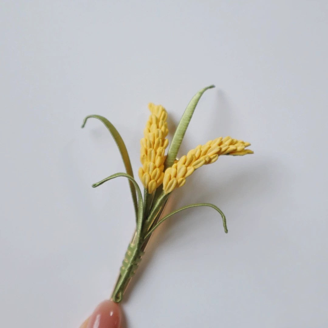 Ears of Wheat Bespoke Brooch - Silk Brooch(Chanhua)