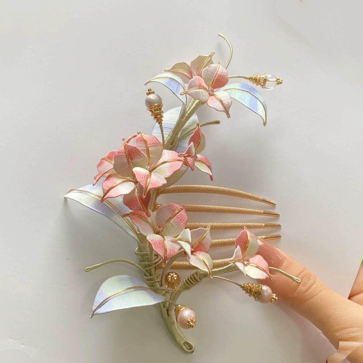 Bougainvillea Bespoke Hairpin - Silk Hairpin(Chanhua)