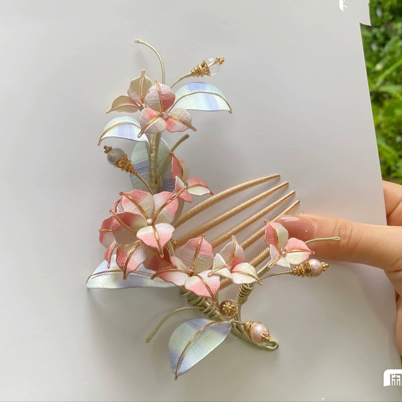 Bougainvillea Bespoke Hairpin - Silk Hairpin(Chanhua)