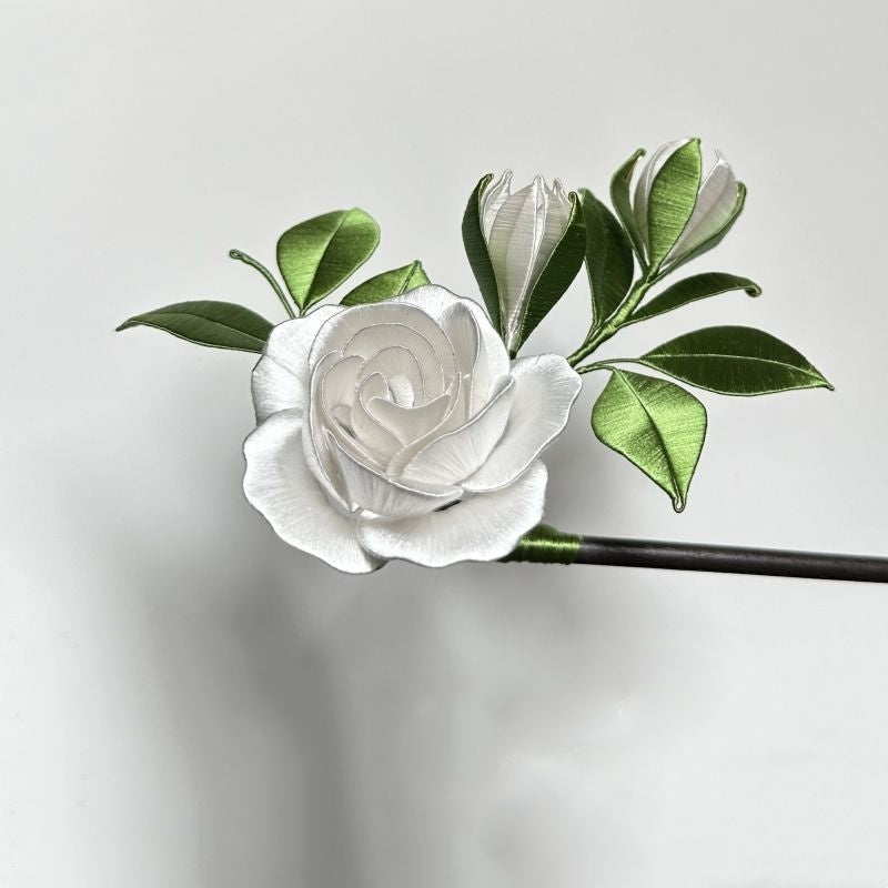 Gardenia Hairpin Chanhua Materials DIY Kit - Include Detailed Video Tutorial