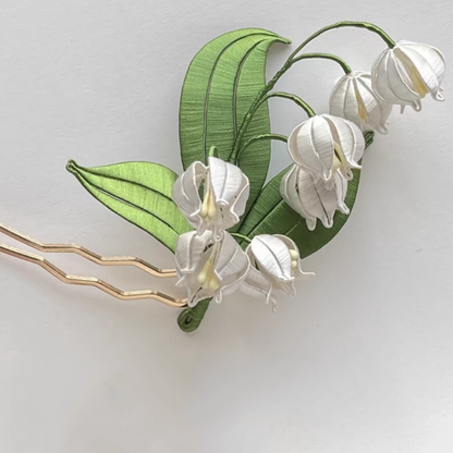 Lily of the Valley Hairpin Chanhua Materials DIY Kit - Include Detailed Video Tutorial