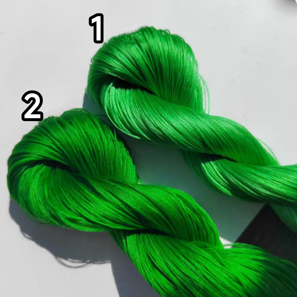 20g 5A Raw Silk Mulberry Silk Thread(%Green)