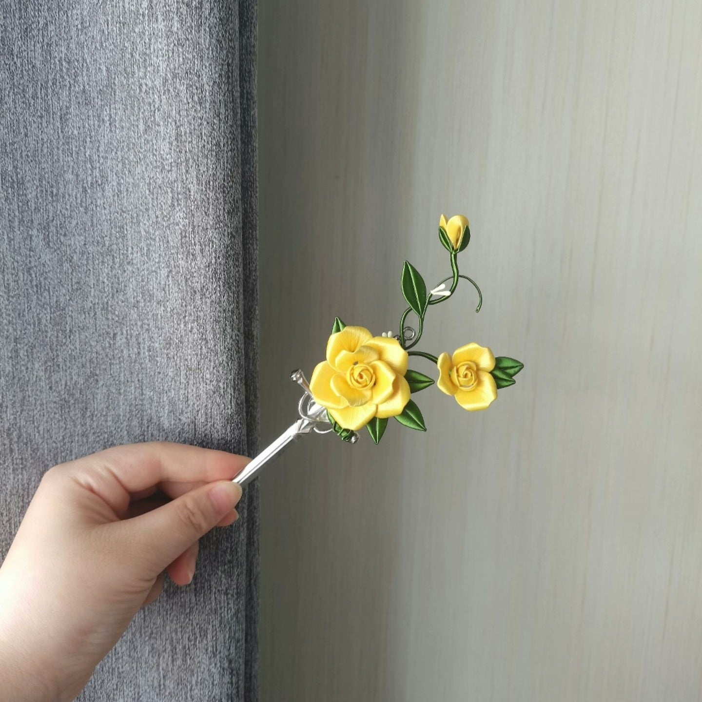 Rose Bespoke Hairpin - Silk Hairpin(Chanhua)