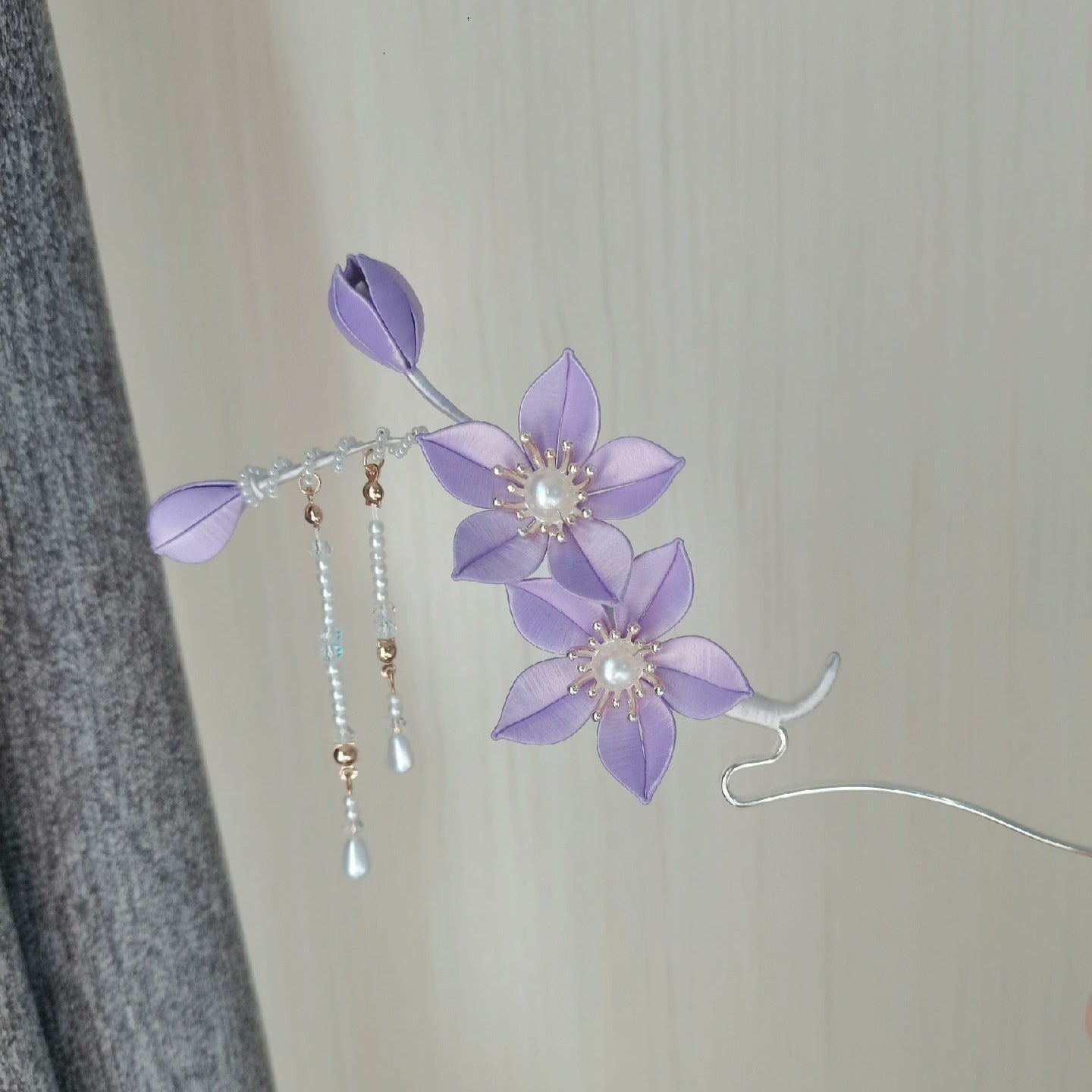 Plum Blossom Handmade Hairpin - Silk Hairpin(Chanhua)