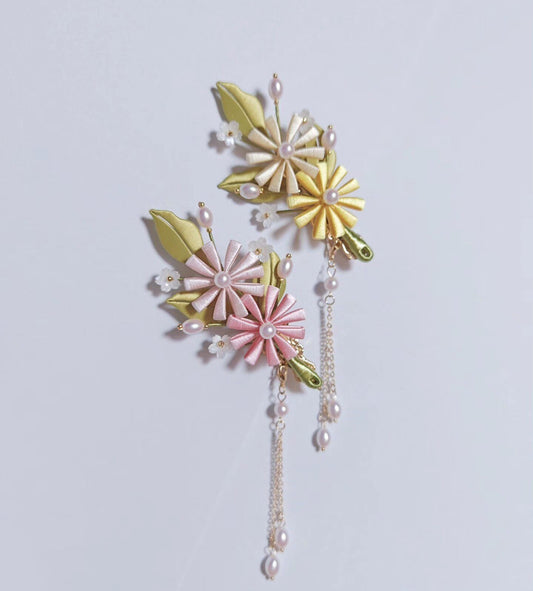 Daisy Handmade Hairclip - Silk Hairclip(Chanhua)