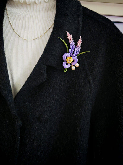 Chanhua Handmade Flower Brooch - Iris or Orchid
