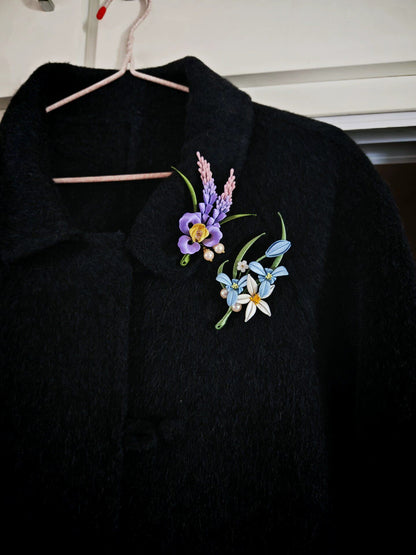 Chanhua Handmade Flower Brooch - Iris or Orchid