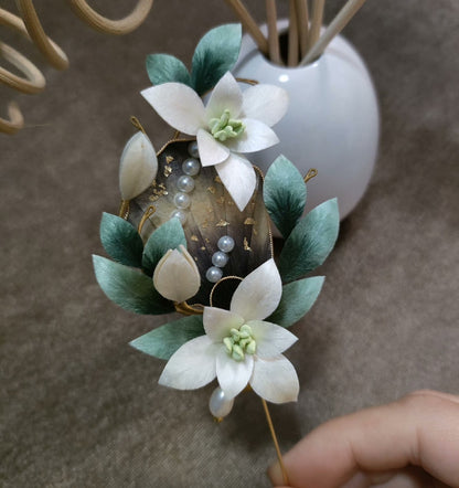 Handmade Ronghua Orchid Brooch - Wedding & Daily