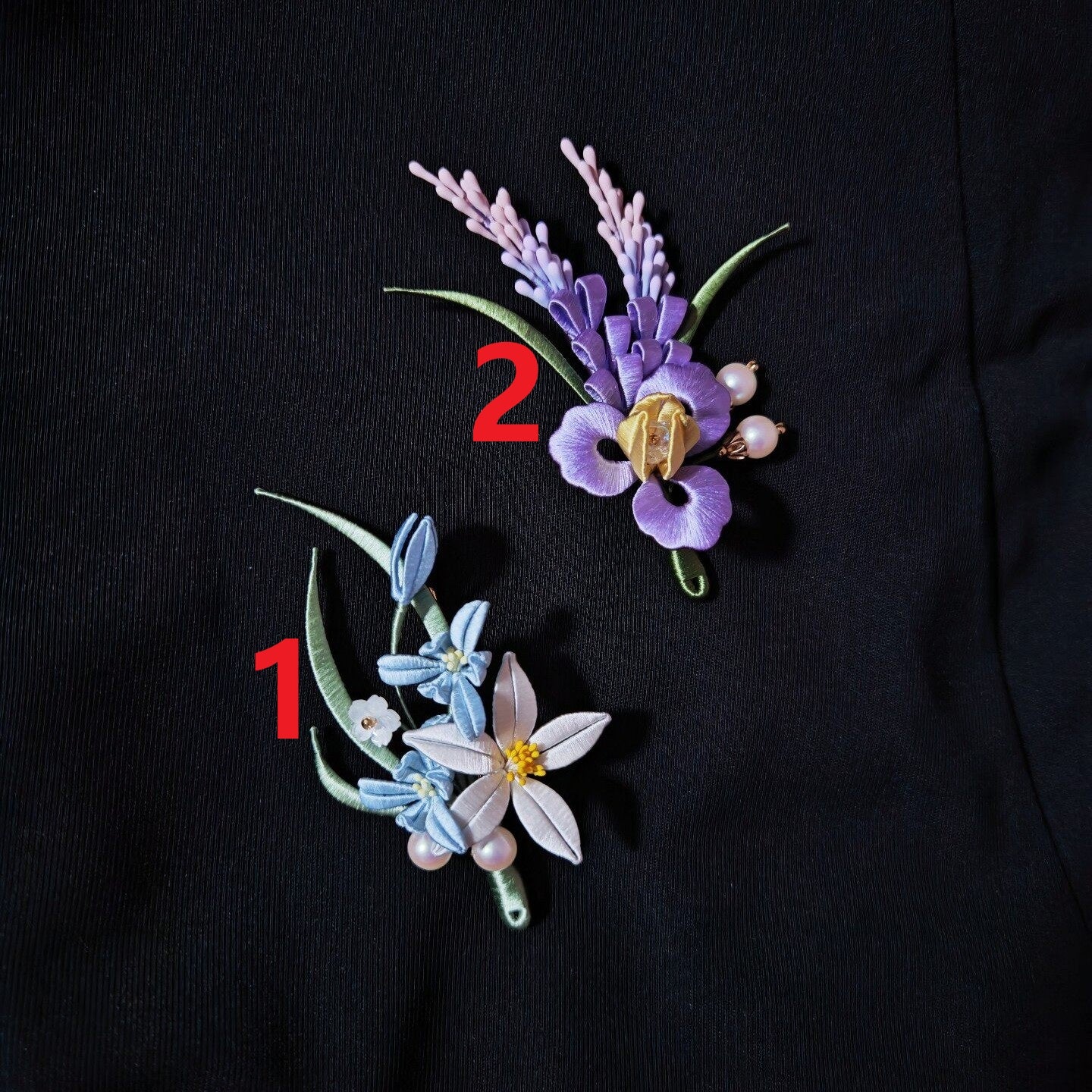 Chanhua Handmade Flower Brooch - Iris or Orchid