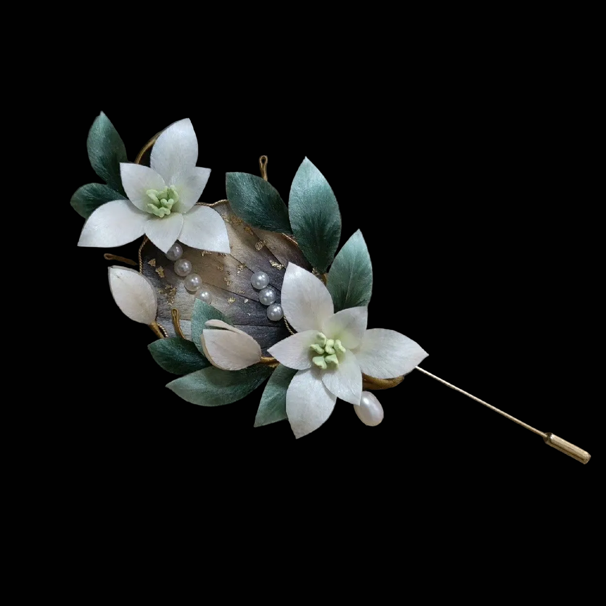 Handmade Ronghua Orchid Brooch - Wedding & Daily