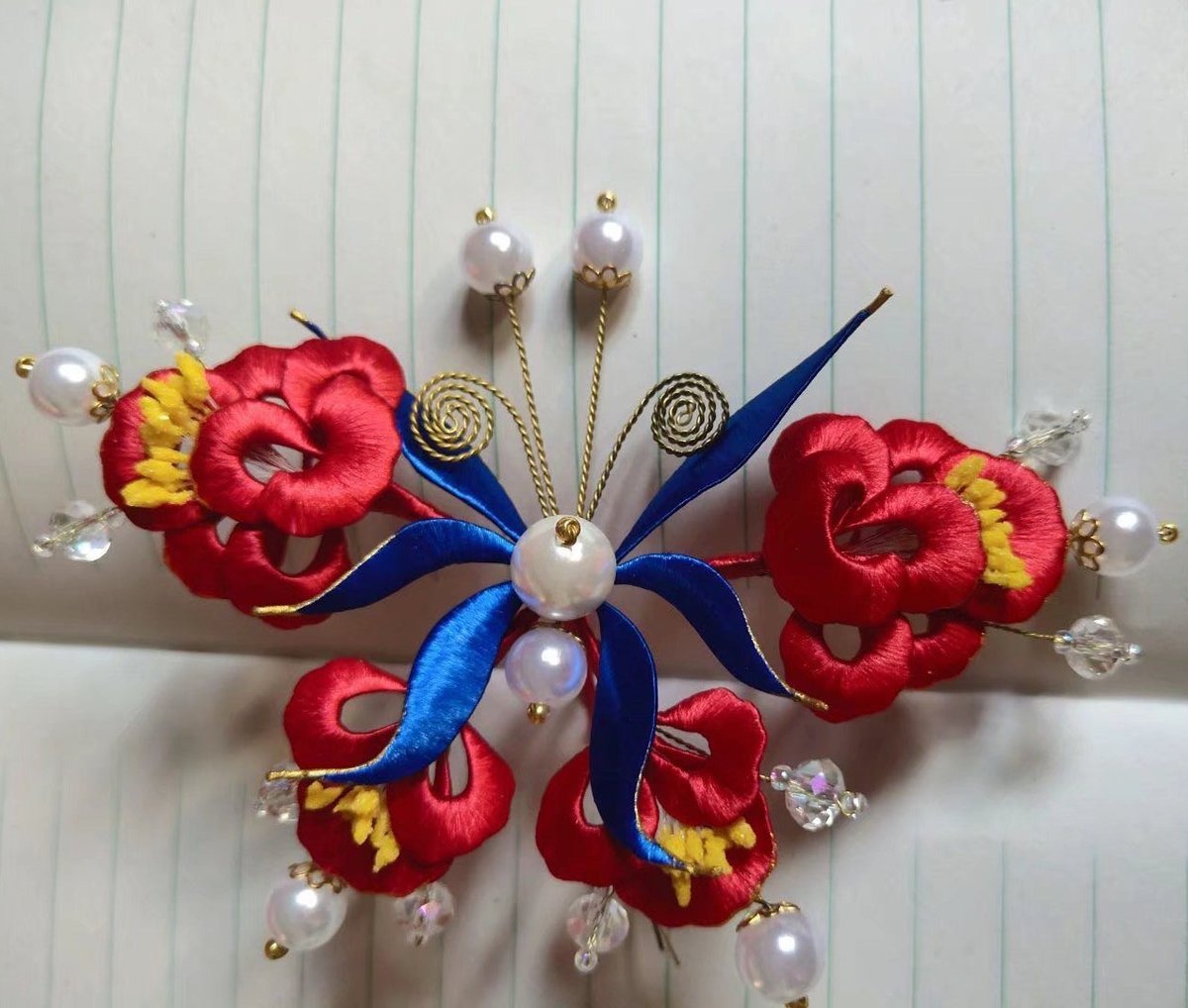 Handmade Thread-Wrapped Butterfly Hairpin - Artisanal Chanhua Elegant Flutter Accessory