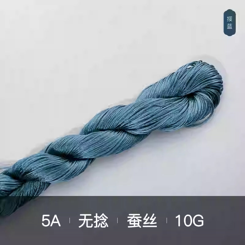 10g Suzhou Embroidery Thick Untwisted Mulberry Silk Thread(%005 蓝色系)