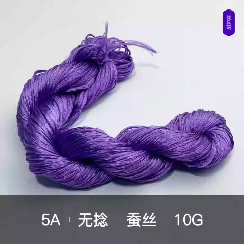 10g Suzhou Embroidery Thick Untwisted Mulberry Silk Thread(%003 紫色系)