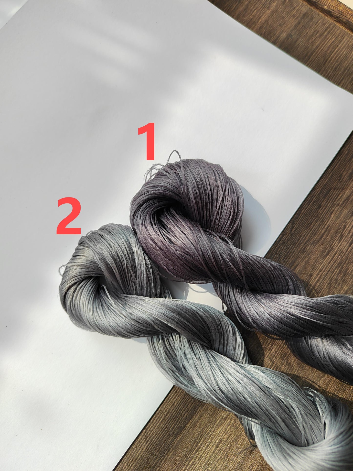 20g 5A Raw Silk Mulberry Silk Thread(%烟墨色) - For Ronghua, Wigs