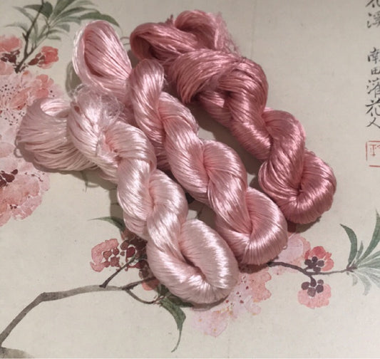 100m Suzhou Embroidery Untwisted Mulberry Silk Thread(#024（1-3）  100m*3)