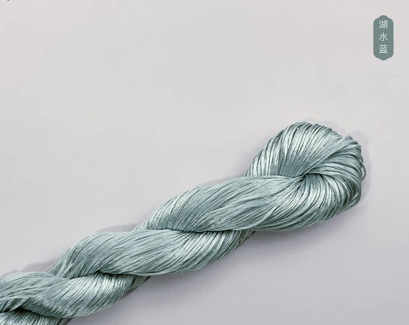 11g Suzhou Embroidery Thick Untwisted Mulberry Silk Thread(%008 蓝色系)