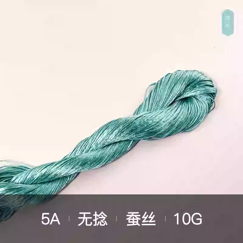 10g Suzhou Embroidery Thick Untwisted Mulberry Silk Thread(%008 蓝色)