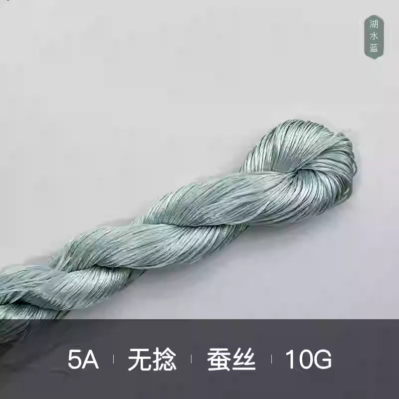 10g Suzhou Embroidery Thick Untwisted Mulberry Silk Thread(%005 蓝色系)