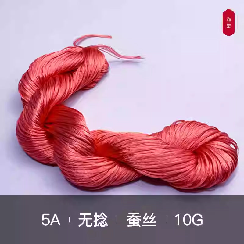 10g Suzhou Embroidery Thick Untwisted Mulberry Silk Thread(%002 红色系)