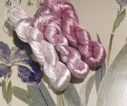 100m Suzhou Embroidery Untwisted Mulberry Silk Thread(#143 （1-3） 100m*3)