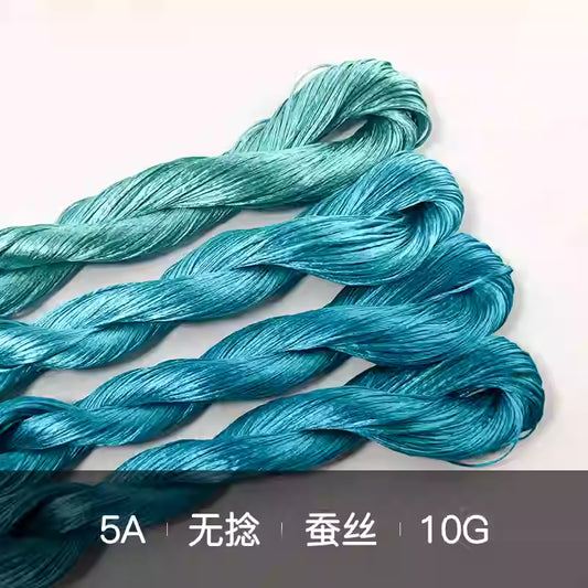 10g Suzhou Embroidery Thick Untwisted Mulberry Silk Thread(%008 蓝色)