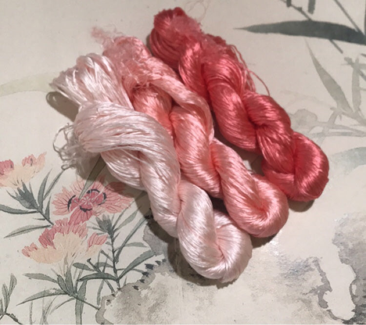 100m Suzhou Embroidery Untwisted Mulberry Silk Thread(#048（1-3）  100m*3)