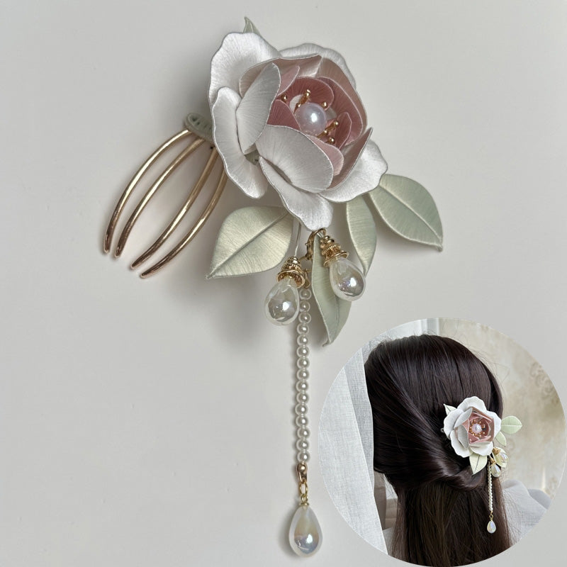 Wuyou Haircomb Chanhua Materials Flowers DIY Kit - Include Detailed Video Tutorial