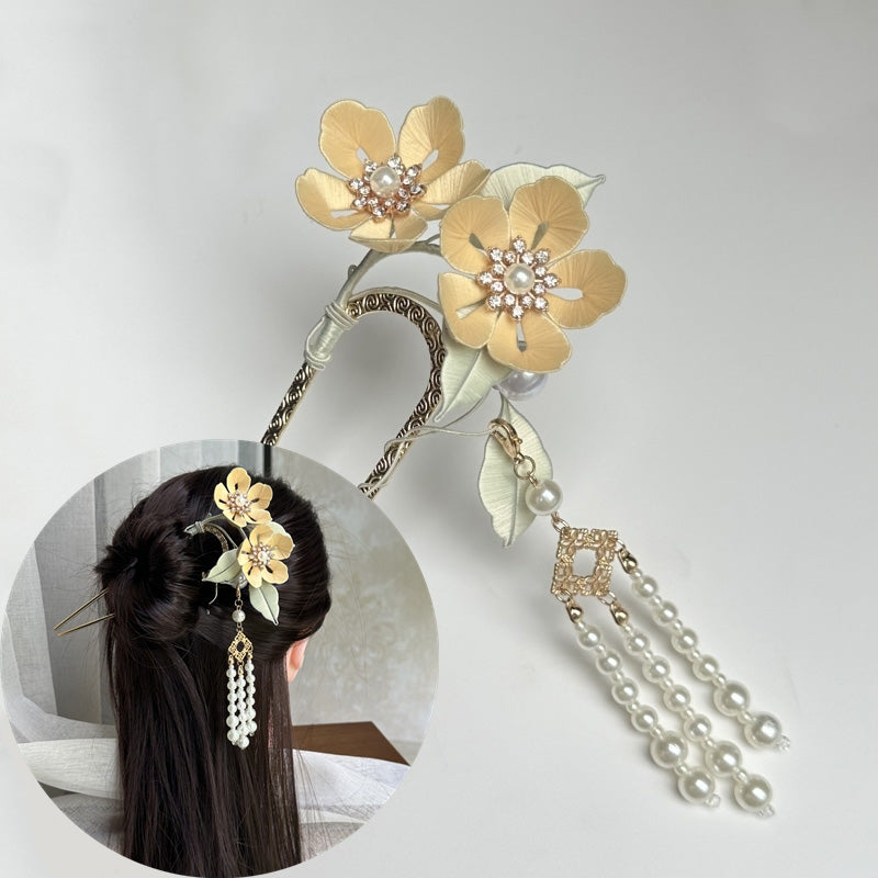 Yunxi Hairpin Chanhua Materials Flowers DIY Kit - Include Detailed Video Tutorial